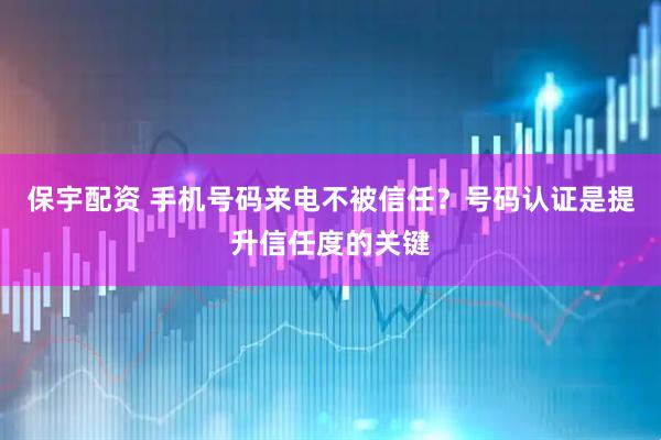 保宇配资 手机号码来电不被信任?号码认证是提升信任度的关键